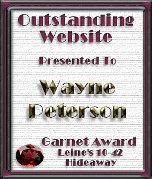 Leine's 10-42 Hideaway Outstanding Website Award