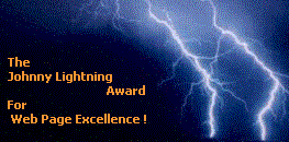 Johnny Lightning Award For Web Page Excellence